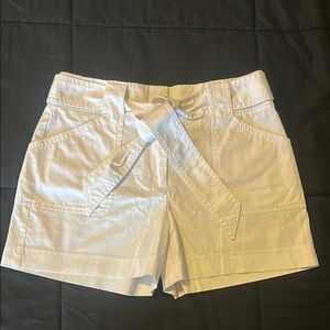 White House Black Market White Shorts with Belt